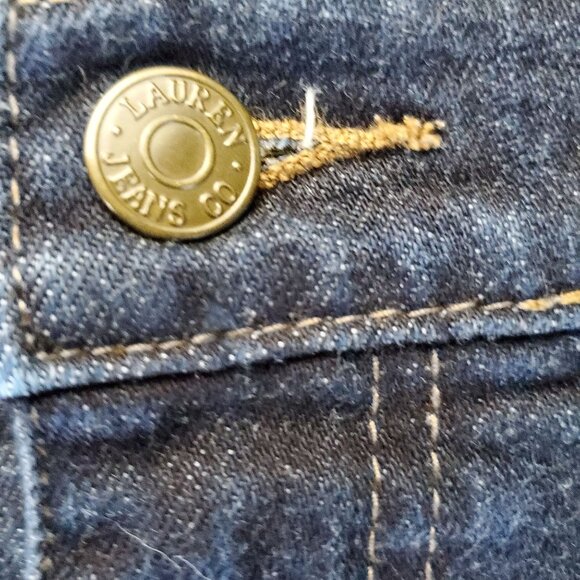 Lauren Jeans Co. Jeans Womens 16W Blue Straight Classic Fit Denim Stretch - Picture 8 of 11